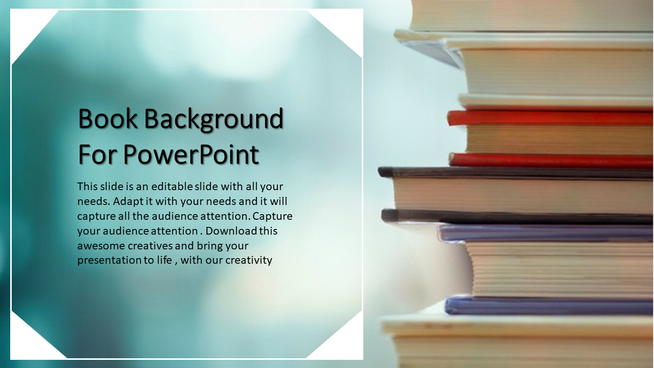 Book background for PowerPoint template